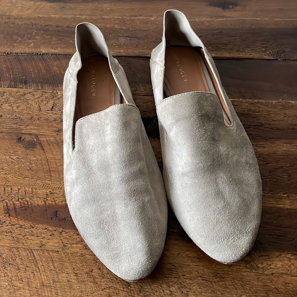 Halogen Gray Suede Loafer Flats - Size 7 - Picture 4 of 12